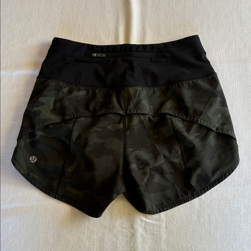 Lululemon Speed Up Short Incognito Camo Multi Gator Green 2 - Picture 6 of 10